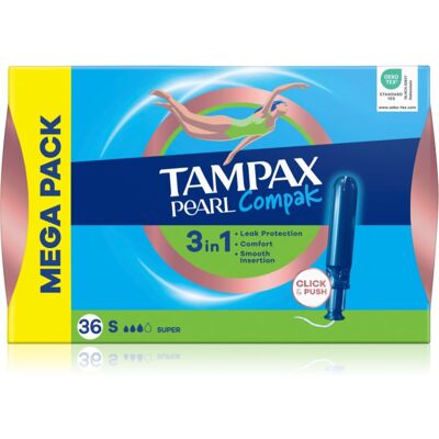 Tampax Pearl Compak Super tampons avec applicateur 36 pcs Tampax Pearl Compak Super tampons avec applicateur 36 pcs