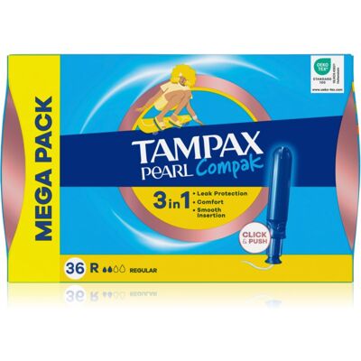 Tampax Pearl Compak Regular tampons avec applicateur 36 pcs Tampax Pearl Compak Regular tampons avec applicateur 36 pcs