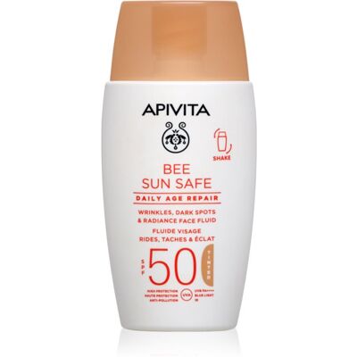 Apivita Bee Sun Safe Daily Age Repair Tinted Fluid SPF50 crème teintée protectrice SPF 50 50 ml Apivita Bee Sun Safe Daily Age Repair Tinted Fluid SPF50 crème teintée protectrice SPF 50 50 ml