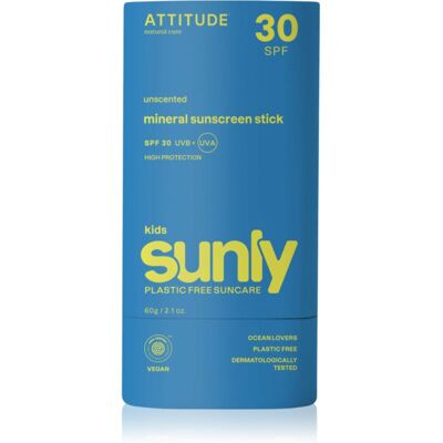 Attitude Sunly Kids Sunscreen Stick crème solaire minérale en stick pour enfant SPF 30 60 g Attitude Sunly Kids Sunscreen Stick crème solaire minérale en stick pour enfant SPF 30 60 g