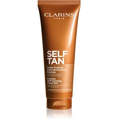 Clarins Self Tan Express Self-Tanning Fresh Gel gel auto-bronzant pour un effet naturel 125 ml Clarins Self Tan Express Self-Tanning Fresh Gel gel auto-bronzant pour un effet naturel 125 ml
