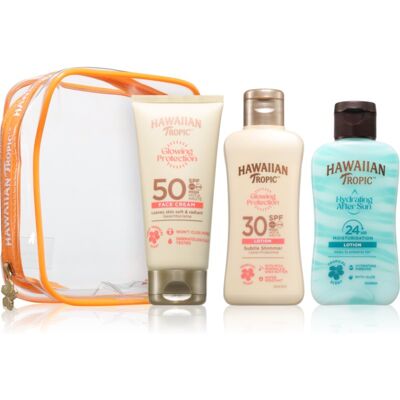 Hawaiian Tropic Glowing Protection Trio kit voyage solaire Hawaiian Tropic Glowing Protection Trio kit voyage solaire