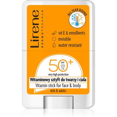 Lirene Vitamin Stick SPF 50 pour visage et corps - Baume solaire Lirene Vitamin Stick SPF 50 pour visage et corps - Baume solaire