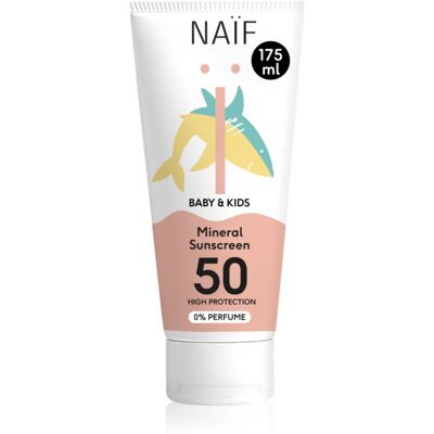 Naif Baby & Kids Mineral Sunscreen SPF 50 0 % Perfume crème protectrice pour bébé 175 ml Naif Baby & Kids Mineral Sunscreen SPF 50 0 % Perfume crème protectrice pour bébé 175 ml