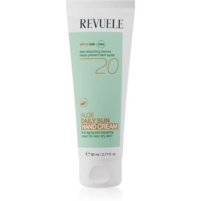 Revuele Aloe Daily Sun Hand Cream SPF 20 crème protectrice mains SPF 20 80 ml Revuele Aloe Daily Sun Hand Cream SPF 20 crème protectrice mains SPF 20 80 ml