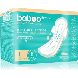 Baboo Postpartum Maternity Pads serviettes hygiéniques de maternité jetables taille L 8 pcs Baboo Postpartum Maternity Pads serviettes hygiéniques de maternité jetables taille L 8 pcs