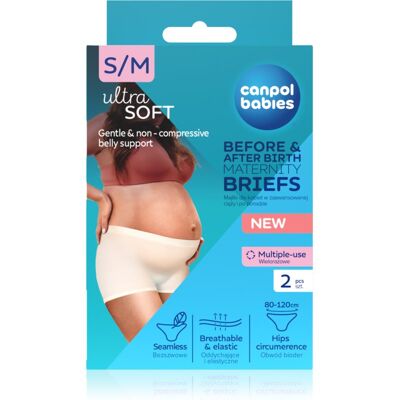 Canpol babies Maternity Briefs culottes de maternité et post-partum 2 en 1 taille S/M 2 pcs Canpol babies Maternity Briefs culottes de maternité et post-partum 2 en 1 taille S/M 2 pcs