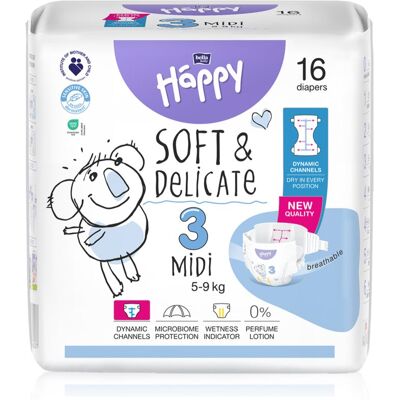 BELLA Baby Happy Soft&Delicate Taille 3 Midi Couches Jetables - Couches pour bébés BELLA Baby Happy Soft&Delicate Taille 3 Midi Couches Jetables - Couches pour bébés