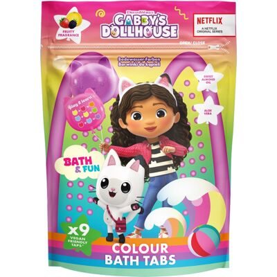Gabby's Dollhouse Colour Bath Tabs tablettes colorées pétillantes pour le bain 3y+ 9x16 g Gabby's Dollhouse Colour Bath Tabs tablettes colorées pétillantes pour le bain 3y+ 9x16 g