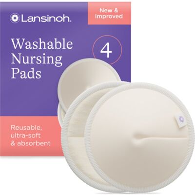 Lansinoh Breastfeeding Washable Nursing Pads coussinets d’allaitement lavables 4 pcs Lansinoh Breastfeeding Washable Nursing Pads coussinets d’allaitement lavables 4 pcs