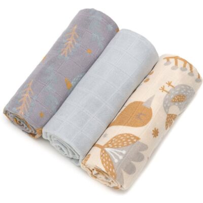 Couches en bambou T-TOMI BIO - Tissu - 70x70 cm - 3 pcs Couches en bambou T-TOMI BIO - Tissu - 70x70 cm - 3 pcs