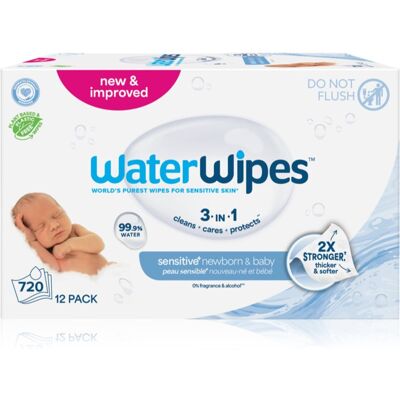 WaterWipes Baby Wipes 12 Pack lingettes douces pour bébé 12x60 pcs WaterWipes Baby Wipes 12 Pack lingettes douces pour bébé 12x60 pcs