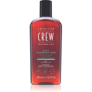 American Crew 3 in 1 Chamimile + Pine 3 en 1 : shampoing, après-shampoing et gel douche pour homme 450 ml American Crew 3 in 1 Chamimile + Pine 3 en 1 : shampoing, après-shampoing et gel douche pour homme 450 ml