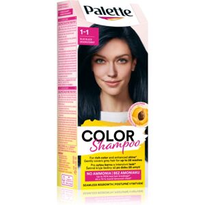 Schwarzkopf Palette Color Shampoo shampoing colorant teinte 1-1 Blue Black 50 ml Schwarzkopf Palette Color Shampoo shampoing colorant teinte 1-1 Blue Black 50 ml