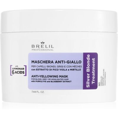 Brelil Professional Anti-yellowing Mask - Masque anti-jaunissement pour cheveux blonds et gris 220 ml Brelil Professional Anti-yellowing Mask - Masque anti-jaunissement pour cheveux blonds et gris 220 ml