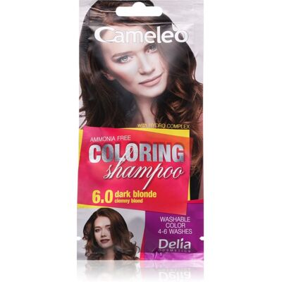 Delia Cosmetics Cameleo Coloring Shampoo shampoing colorant pour cheveux teinte 6.0 Dark Blonde 40 ml Delia Cosmetics Cameleo Coloring Shampoo shampoing colorant pour cheveux teinte 6.0 Dark Blonde 40 ml