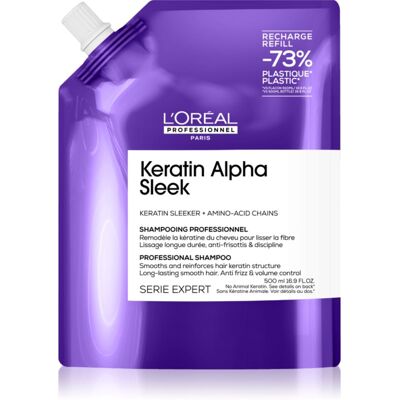L’Oréal Professionnel Serie Expert Keratin Alpha Sleek shampoing fini lisse Refill 500 ml L’Oréal Professionnel Serie Expert Keratin Alpha Sleek shampoing fini lisse Refill 500 ml