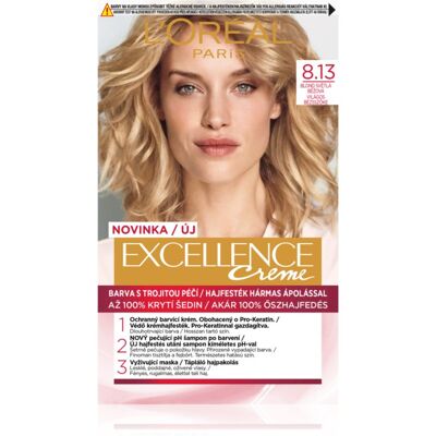 L'Oréal Paris - Excellence Creme Triple Protection 8,13 Blond Light Beige - Coloration Cheveux L'Oréal Paris - Excellence Creme Triple Protection 8,13 Blond Light Beige - Coloration Cheveux