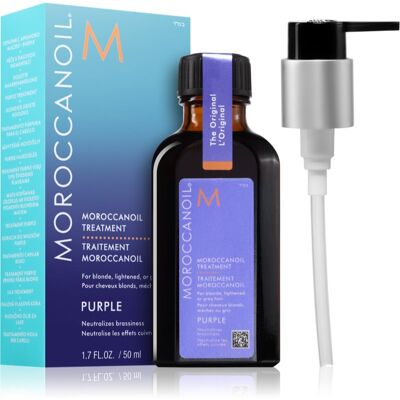 Moroccanoil Treatment Purple huile nourrissante pour cheveux blonds et gris 50 ml Moroccanoil Treatment Purple huile nourrissante pour cheveux blonds et gris 50 ml