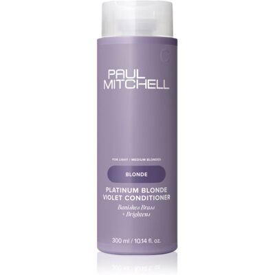 Paul Mitchell Blonde Platinum Blonde Violet Conditioner après-shampoing violet pour cheveux blonds et gris 300 ml Paul Mitchell Blonde Platinum Blonde Violet Conditioner après-shampoing violet pour cheveux blonds et gris 300 ml