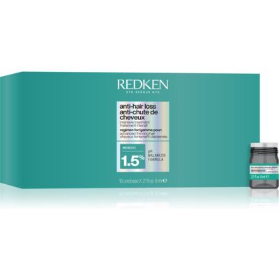 Redken Anti-Hair Loss Intensive Treatment cure capillaire intense anti-chute 1.5% Aminexil 10x6 ml Redken Anti-Hair Loss Intensive Treatment cure capillaire intense anti-chute 1.5% Aminexil 10x6 ml