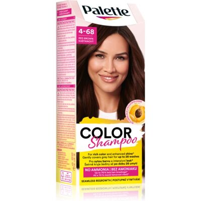 Schwarzkopf Palette Color Shampoo shampoing colorant teinte 4-68 Red Brown 50 ml Schwarzkopf Palette Color Shampoo shampoing colorant teinte 4-68 Red Brown 50 ml