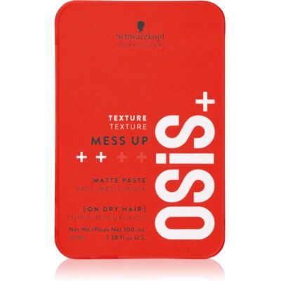 Schwarzkopf Osis+ Mess Up Pâte Matte - Pâte capillaire Schwarzkopf Osis+ Mess Up Pâte Matte - Pâte capillaire