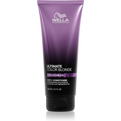 Wella Professionals Ultimate Color Blonde Conditioner après-shampoing hydratant qui neutralise les tons jaunes pour les cheveux blonds froids ayant subi une décoloration ou un balayage 200 ml Wella Professionals Ultimate Color Blonde Conditioner après-shampoing hydratant qui neutralise les tons jaunes pour les cheveux blonds froids ayant subi une décoloration ou un balayage 200 ml