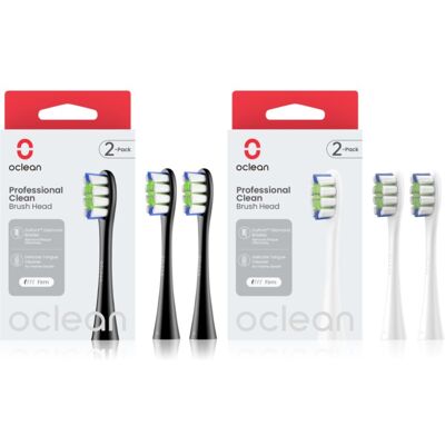 Oclean Professional Clean Set têtes de remplacement pour brosse à dents Black & White Oclean Professional Clean Set têtes de remplacement pour brosse à dents Black & White