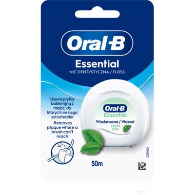 Oral-B Essential Floss Mint fil dentaire ciré saveur de menthe 50 m Oral-B Essential Floss Mint fil dentaire ciré saveur de menthe 50 m