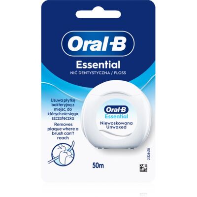 Oral-B Essential Floss Unwaxed fil dentaire non ciré 50 m Oral-B Essential Floss Unwaxed fil dentaire non ciré 50 m