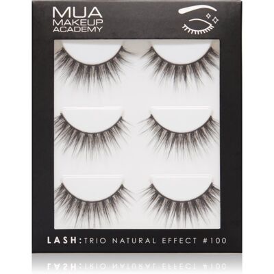 MUA Makeup Academy Lashes Natural Effect faux-cils #100 3 une paire de MUA Makeup Academy Lashes Natural Effect faux-cils #100 3 une paire de