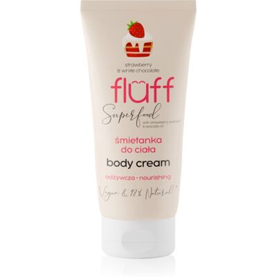 Fluff Superfood strawberry and White Chocolate crème pour le corps 150 ml Fluff Superfood strawberry and White Chocolate crème pour le corps 150 ml