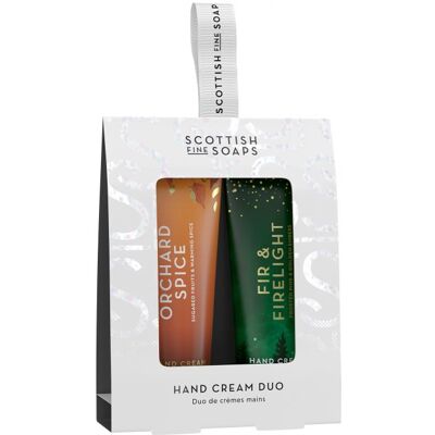Scottish Fine Soaps Orchard Spice & Fir & Firelight coffret cadeau mains 2x30 ml Scottish Fine Soaps Orchard Spice & Fir & Firelight coffret cadeau mains 2x30 ml