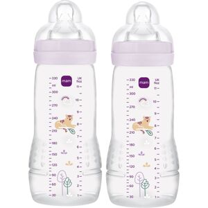 MAM Easy Active™ Baby Bottle gourde pour enfant 4m+ Purple 2x330 ml MAM Easy Active™ Baby Bottle gourde pour enfant 4m+ Purple 2x330 ml