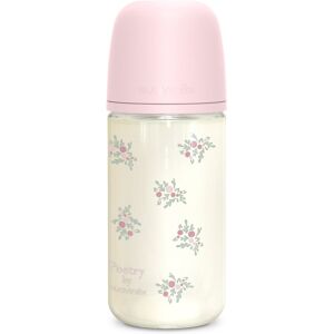 Suavinex Poetry SX Pro Physiological Glass M biberon en verre 3 m+ Medium Flow - Pink 240 ml Suavinex Poetry SX Pro Physiological Glass M biberon en verre 3 m+ Medium Flow - Pink 240 ml