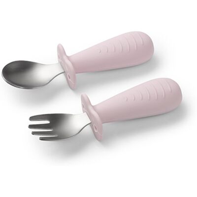 BabyOno Be Active Stainless Steel Spoon and Fork couvert pour enfant Pink 12m+ 2 pcs BabyOno Be Active Stainless Steel Spoon and Fork couvert pour enfant Pink 12m+ 2 pcs