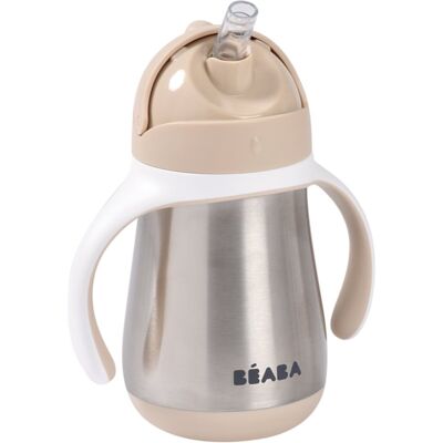Beaba Stainless Steel Baby Bottle gourde thermos en acier inoxydable Clay Earth 250 ml Beaba Stainless Steel Baby Bottle gourde thermos en acier inoxydable Clay Earth 250 ml