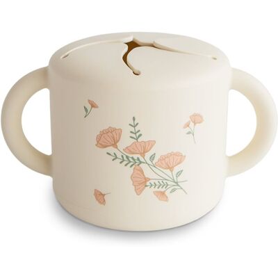 Mushie Tasse à goûter Pink Flowers - Silicone anti-fuite, sans BPA Mushie Tasse à goûter Pink Flowers - Silicone anti-fuite, sans BPA