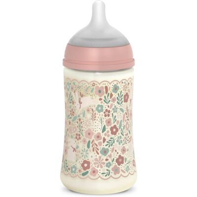 Suavinex Wonderland SX Pro Physiological Anti-Colic biberon M Medium Flow 3 m+ Pink Flower 270 ml Suavinex Wonderland SX Pro Physiological Anti-Colic biberon M Medium Flow 3 m+ Pink Flower 270 ml