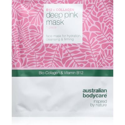 Australian Bodycare B12 + Collagen masque tissu pour une peau hydratée et raffermie 1 pcs Australian Bodycare B12 + Collagen masque tissu pour une peau hydratée et raffermie 1 pcs