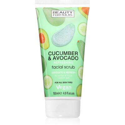 Beauty Formulas Cucumber & Avocado gommage visage 150 ml Beauty Formulas Cucumber & Avocado gommage visage 150 ml