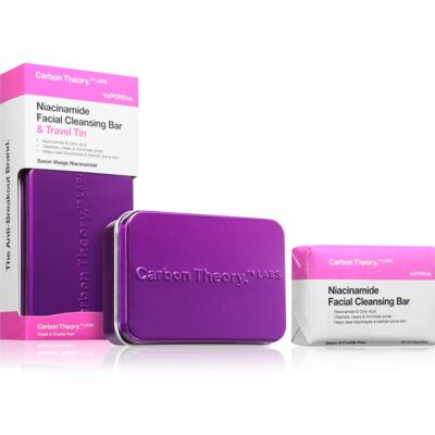 Rio Carbon Theory Vaporeize Facial Cleansing Bar savon nettoyant visage à base de niacinamide 80 g Rio Carbon Theory Vaporeize Facial Cleansing Bar savon nettoyant visage à base de niacinamide 80 g