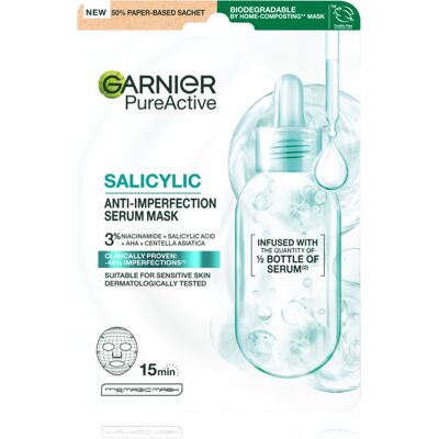 Garnier Pure Active Salicylic masque tissu anti-imperfections de la peau 1 pcs Garnier Pure Active Salicylic masque tissu anti-imperfections de la peau 1 pcs