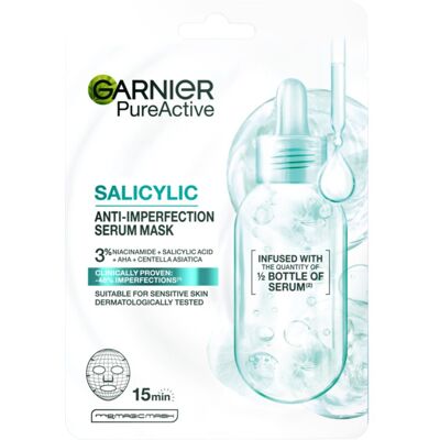 Garnier Pure Active Salicylic masque tissu anti-imperfections de la peau 1 pcs Garnier Pure Active Salicylic masque tissu anti-imperfections de la peau 1 pcs