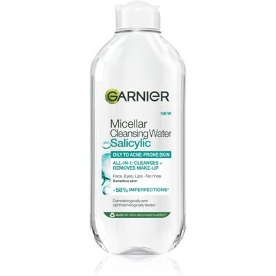Garnier Salicylic Micellar Cleansing Water eau micellaire nettoyante à l’acide salicylique 400 ml Garnier Salicylic Micellar Cleansing Water eau micellaire nettoyante à l’acide salicylique 400 ml