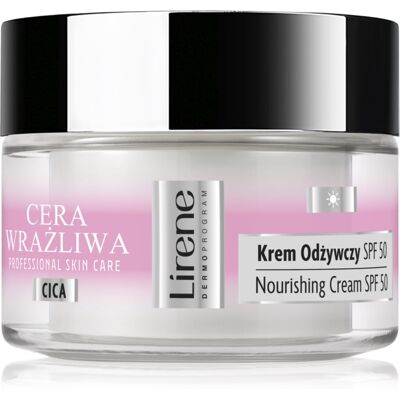 Lirene Sensitive skin crème hydratante peaux sensibles SPF 50 50 ml Lirene Sensitive skin crème hydratante peaux sensibles SPF 50 50 ml