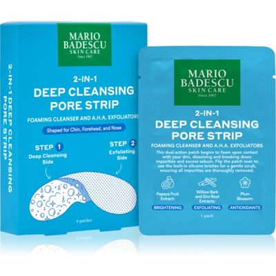 Mario Badescu 2-in-1 Deep Cleansing Pore Strip patchs à peaux à problèmes 2 en 1 6 pcs Mario Badescu 2-in-1 Deep Cleansing Pore Strip patchs à peaux à problèmes 2 en 1 6 pcs