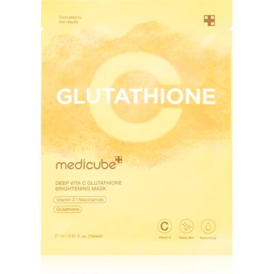 medicube Deep Vita C Glutathione Brightening Mask masque tissu éclat 27 ml medicube Deep Vita C Glutathione Brightening Mask masque tissu éclat 27 ml