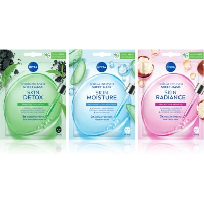 NIVEA Sheet Mask ensemble de masque en tissu NIVEA Sheet Mask ensemble de masque en tissu